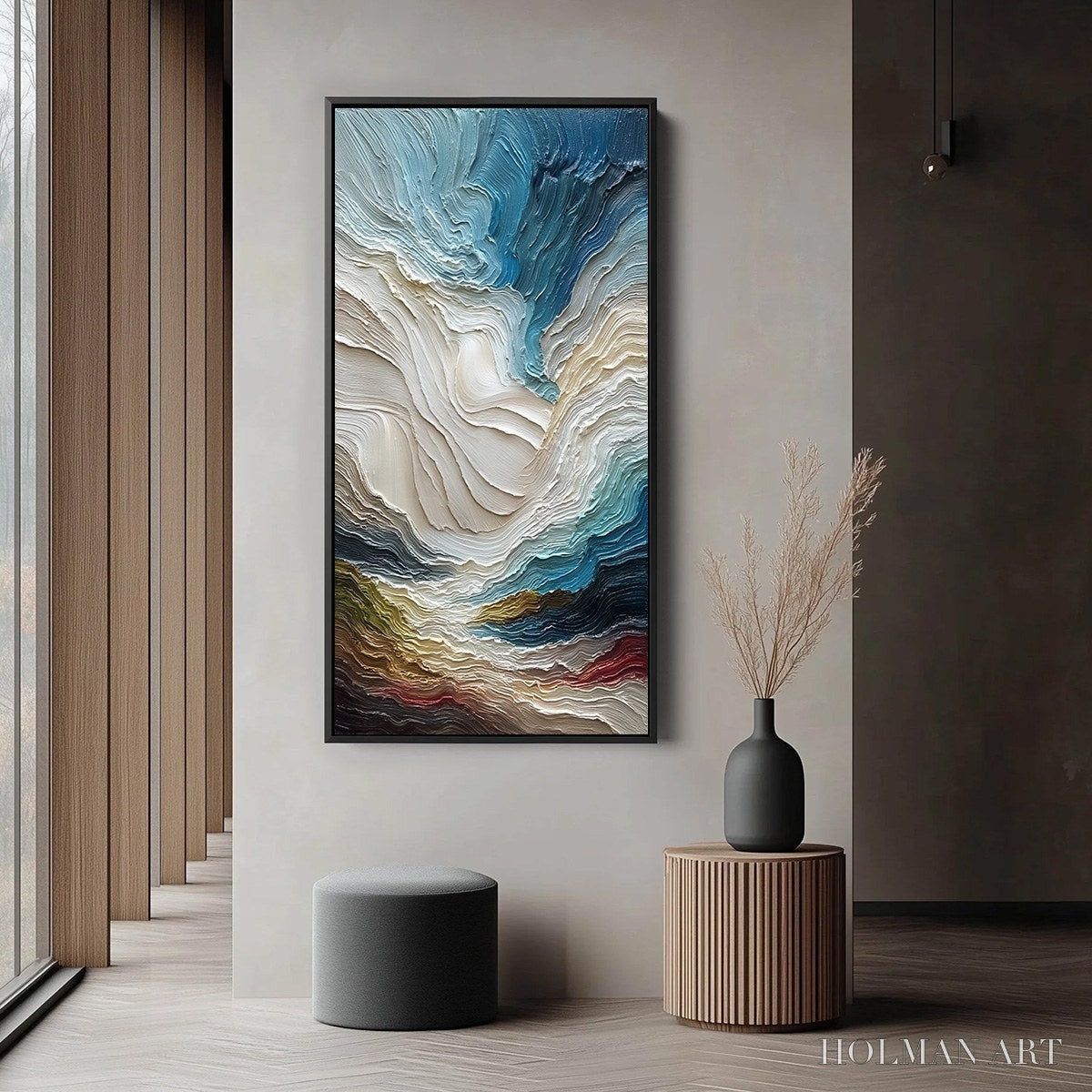 HOLMAN ART Stratum – Vertical Abstract Impasto Landscape Painting - image 6