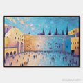 HOLMAN ART Prayer'S Echo – Heavily Textured Impasto Painting of Jerusalem's Western Wall - image 1