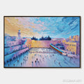 HOLMAN ART Western Wall'S Embrace – Heavily Textured Impasto Jerusalem Cityscape Painting - image 1