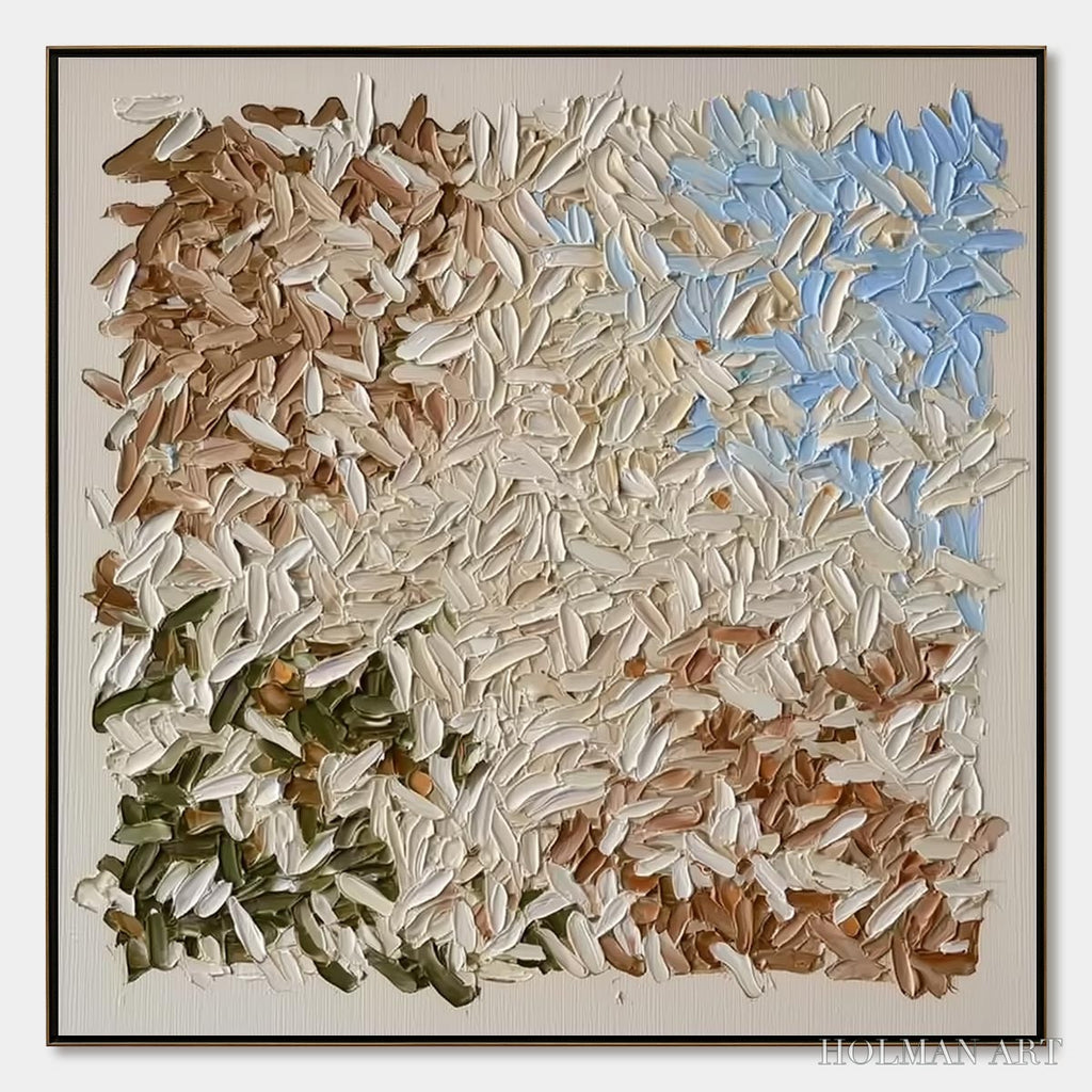 HOLMAN ART Terra Mosaic – Textured Earth Tone Abstract Impasto Painting - image 1