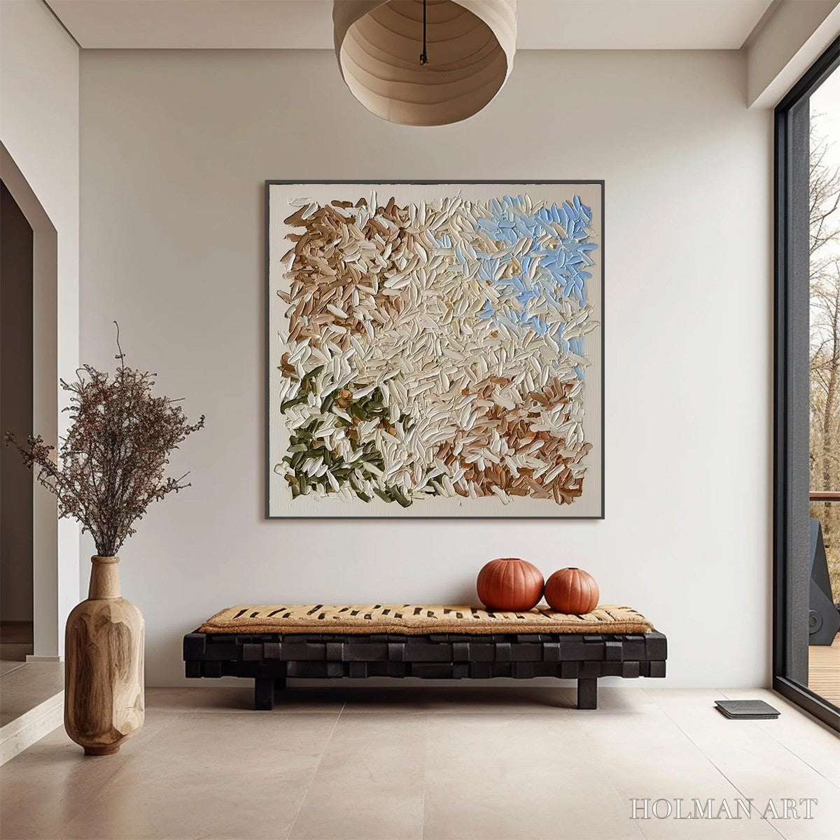HOLMAN ART Terra Mosaic – Textured Earth Tone Abstract Impasto Painting - image 2