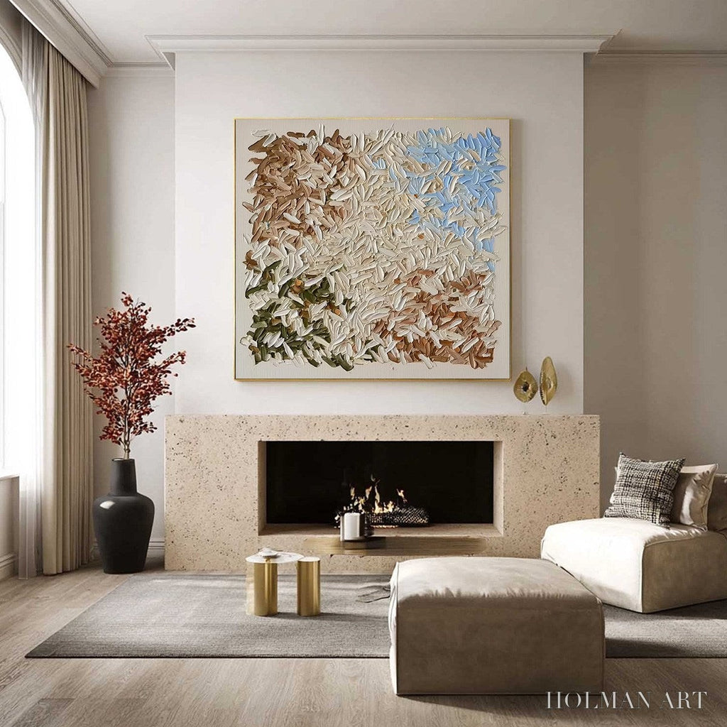HOLMAN ART Terra Mosaic – Textured Earth Tone Abstract Impasto Painting - image 4