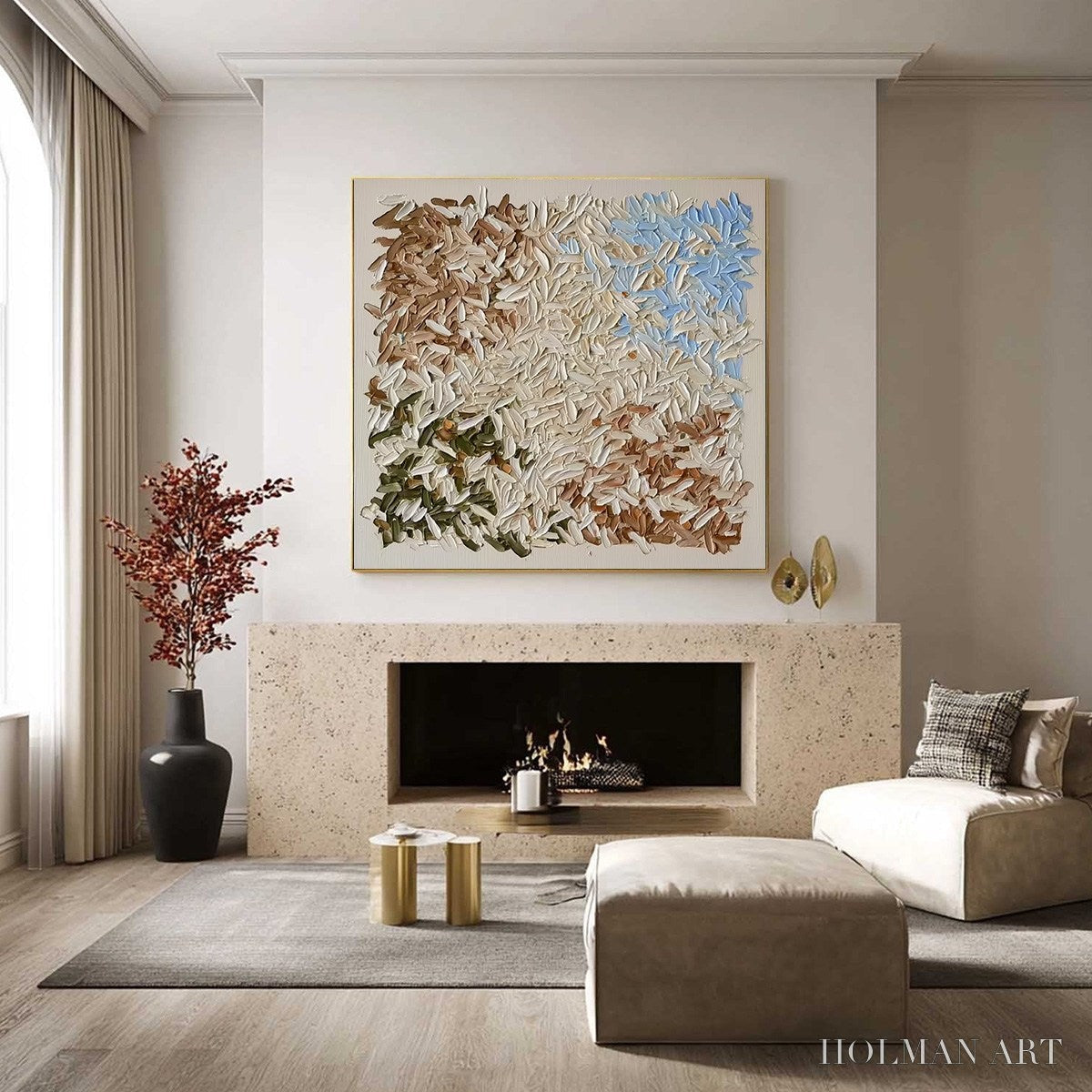 HOLMAN ART Terra Mosaic – Textured Earth Tone Abstract Impasto Painting - image 4