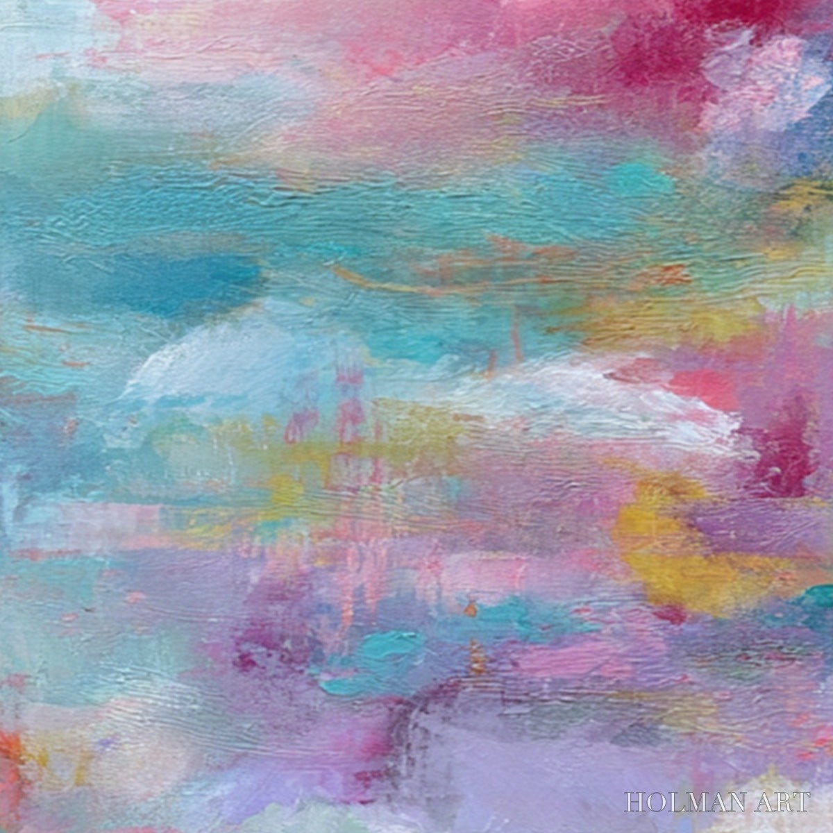 HOLMAN ART Morning Rapture – Colorful Abstract Cloudscape Painting Set of 2 - image 3