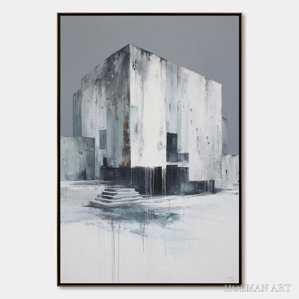 HOLMAN ART Monolithic Echo – Minimalist Abstract Architectural Painting - image 1