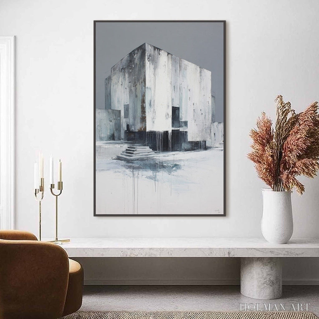 HOLMAN ART Monolithic Echo – Minimalist Abstract Architectural Painting - image 2
