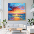 HOLMAN ART Ready to Ship | Golden Hour | 28''X28'' | 70x70cm | Wood Frame - image 1