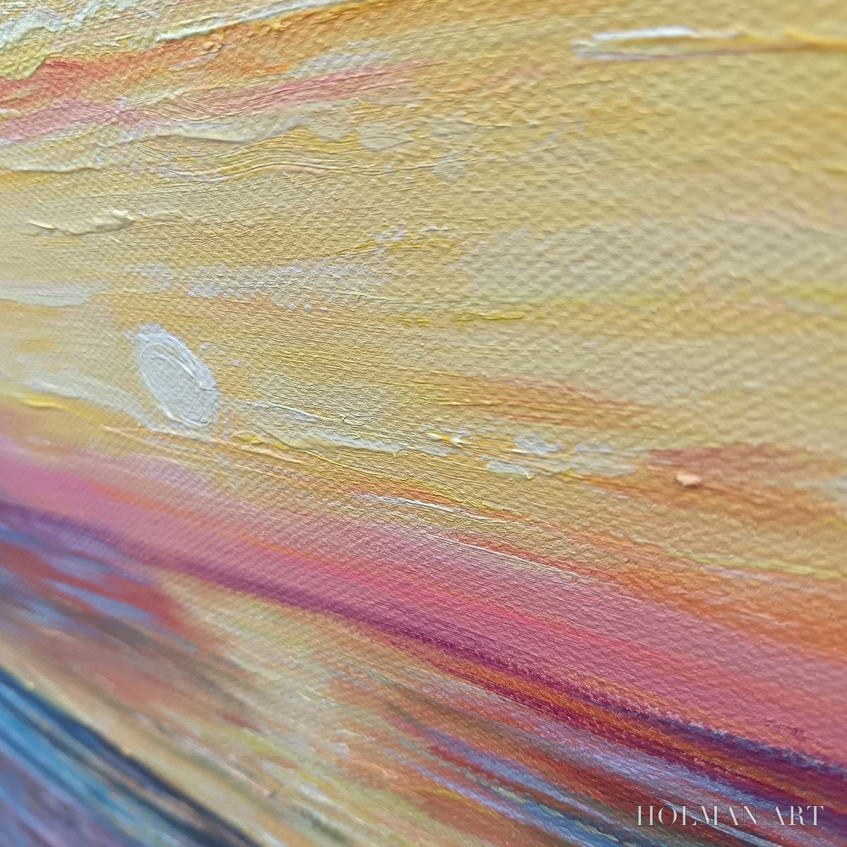HOLMAN ART Ready to Ship | Golden Hour | 28''X28'' | 70x70cm | Wood Frame - image 2