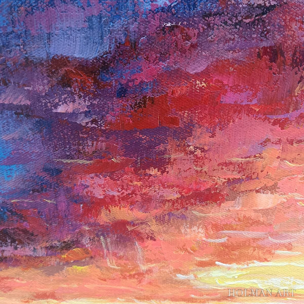 HOLMAN ART Ready to Ship | Golden Hour | 28''X28'' | 70x70cm | Wood Frame - image 4