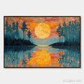 HOLMAN ART Harvest Moon – Textured Impasto Landscape Oil Painting - image 1