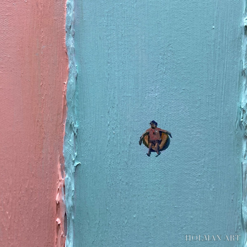 HOLMAN ART Candy Stripe Serenade – Minimalist Pastel Textured Oil Painting - image 6