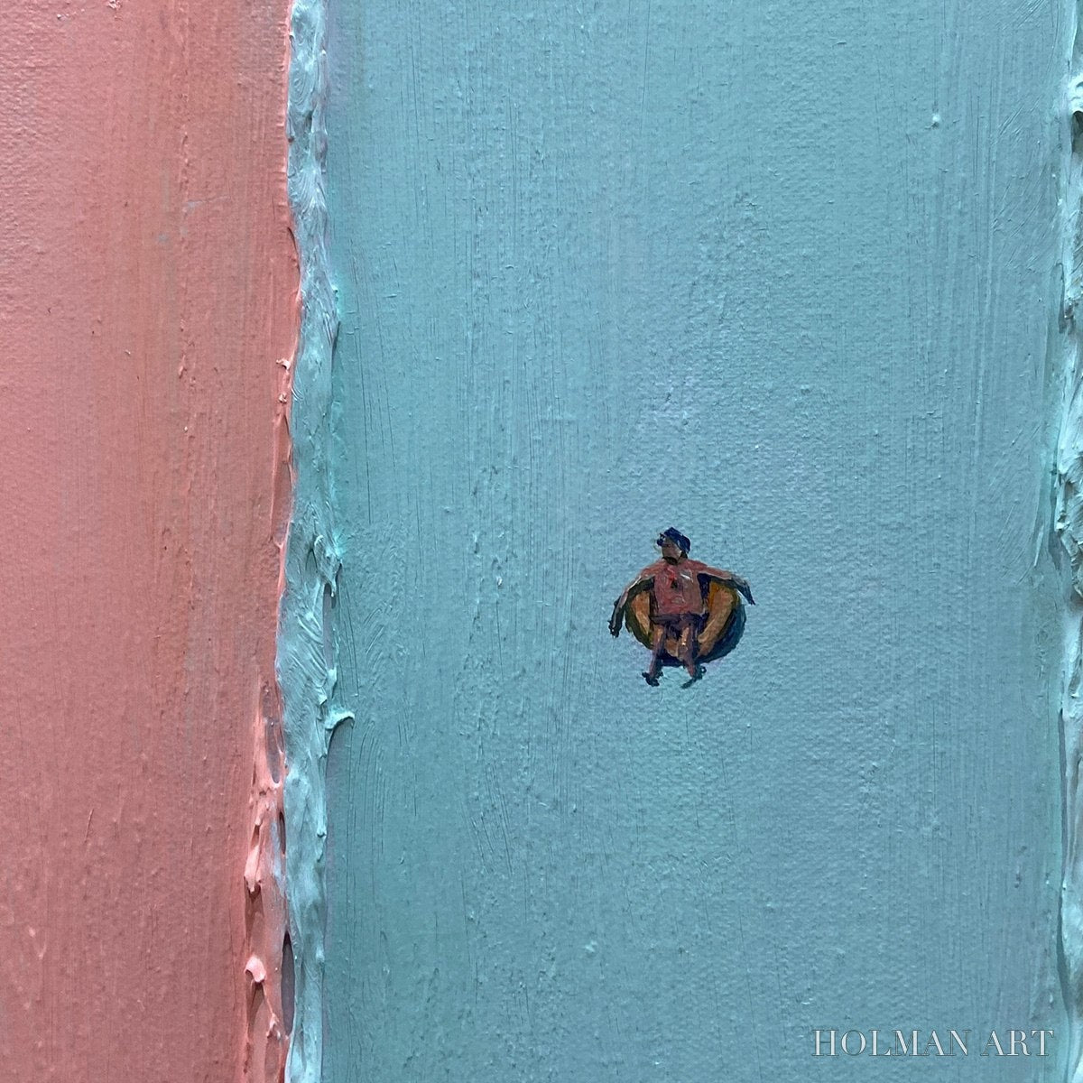 HOLMAN ART Candy Stripe Serenade – Minimalist Pastel Textured Oil Painting - image 6