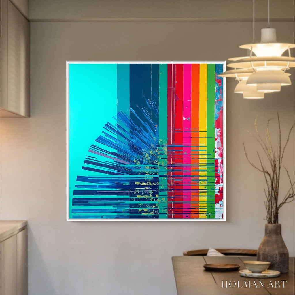 HOLMAN ART Digital Dawn – Vibrant Abstract Modern Oil Painting - image 2