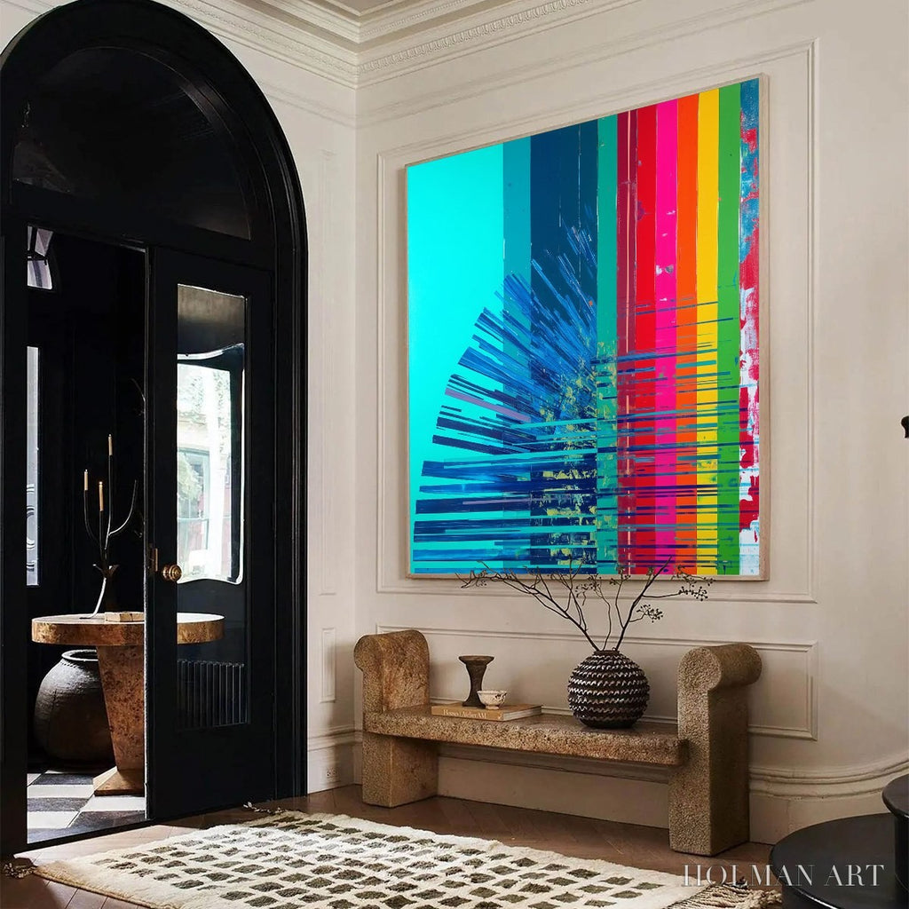 HOLMAN ART Digital Dawn – Vibrant Abstract Modern Oil Painting - image 3