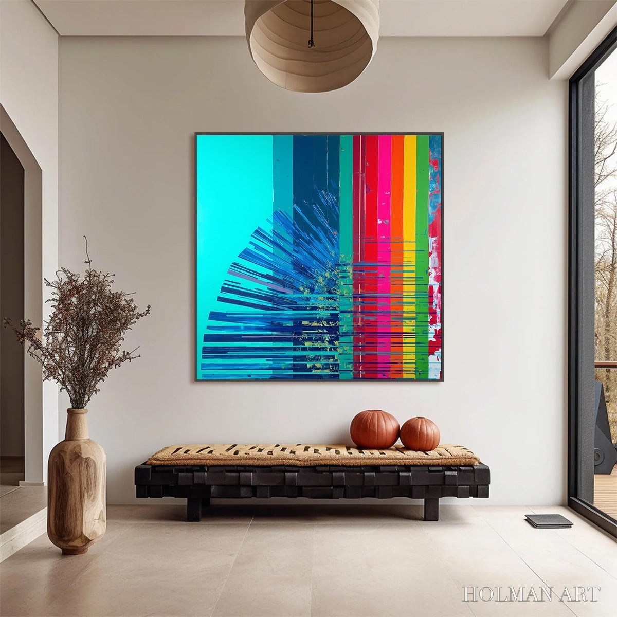 HOLMAN ART Digital Dawn – Vibrant Abstract Modern Oil Painting - image 4
