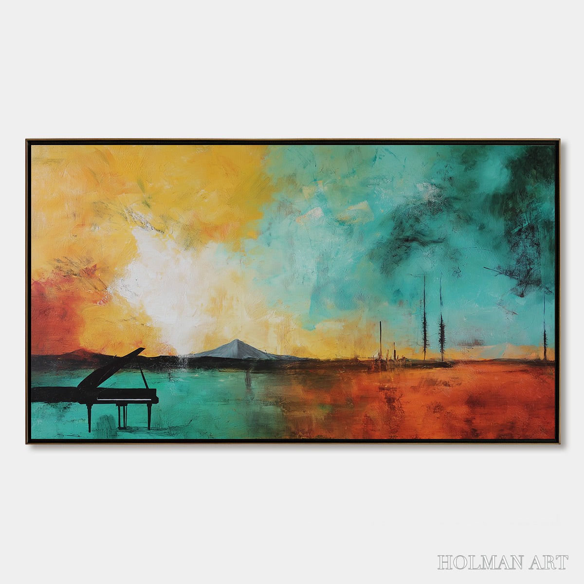 HOLMAN ART Sonata Horizon – Vibrant Abstract Landscape Oil Painting - image 1