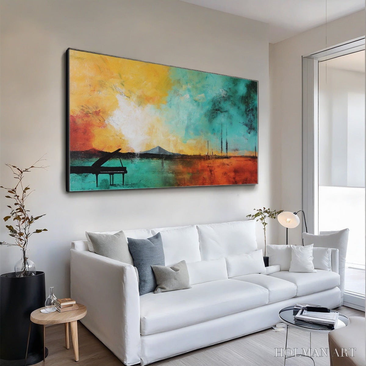 HOLMAN ART Sonata Horizon – Vibrant Abstract Landscape Oil Painting - image 3