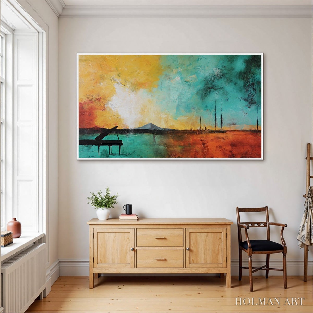 HOLMAN ART Sonata Horizon – Vibrant Abstract Landscape Oil Painting - image 4