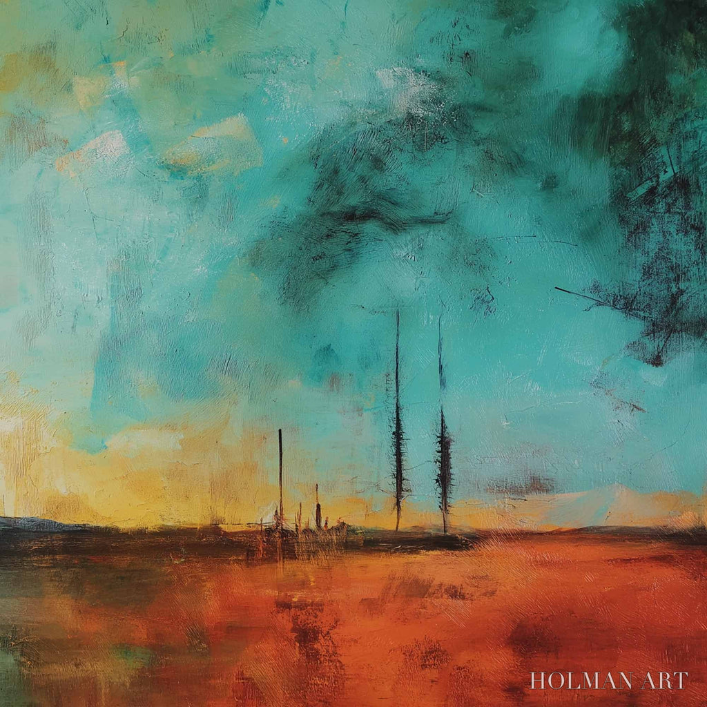 HOLMAN ART Sonata Horizon – Vibrant Abstract Landscape Oil Painting - image 5