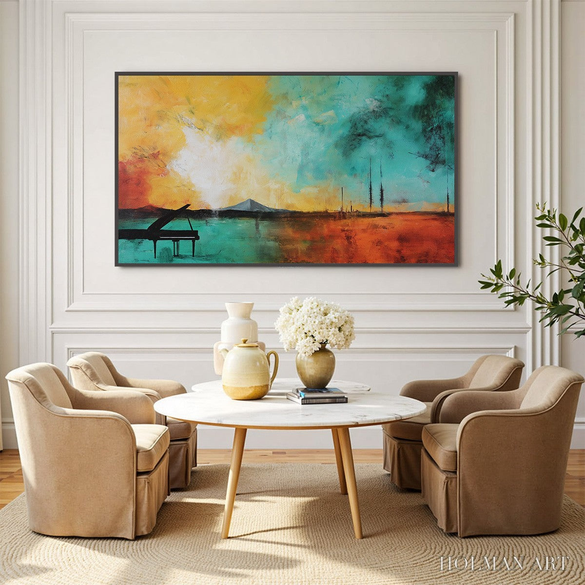 HOLMAN ART Sonata Horizon – Vibrant Abstract Landscape Oil Painting - image 6