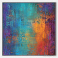 HOLMAN ART Celestial Fusion – Textured Abstract Oil Painting in Turquoise - image 1