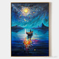 HOLMAN ART Starry Voyage – Impressionist Nightscape Oil Painting in Blue - image 1