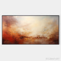 HOLMAN ART Ember Sky – Abstract Landscape Textured Oil Painting in Warm Tones - image 1