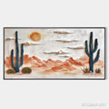 HOLMAN ART Desert Sunrise – Textured Desert Landscape Painting, Impasto , Horizontal Canvas, Southwestern Decor - image 1