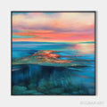 HOLMAN ART Coral Reef Sunset – Vibrant Coastal Sunset Painting, Square - image 1