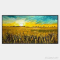 HOLMAN ART Golden Sunset Field – Landscape Painting of a Wheat Field at Sunset - image 1