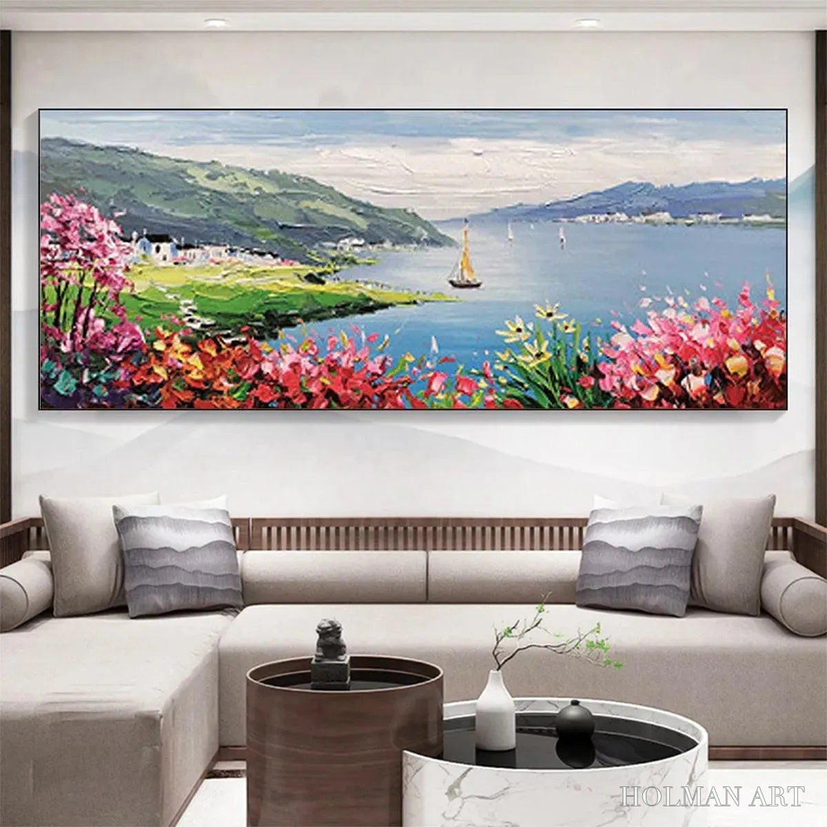 HOLMAN ART Seaside Charm – Impressionist Coastal Landscape Painting - image 3
