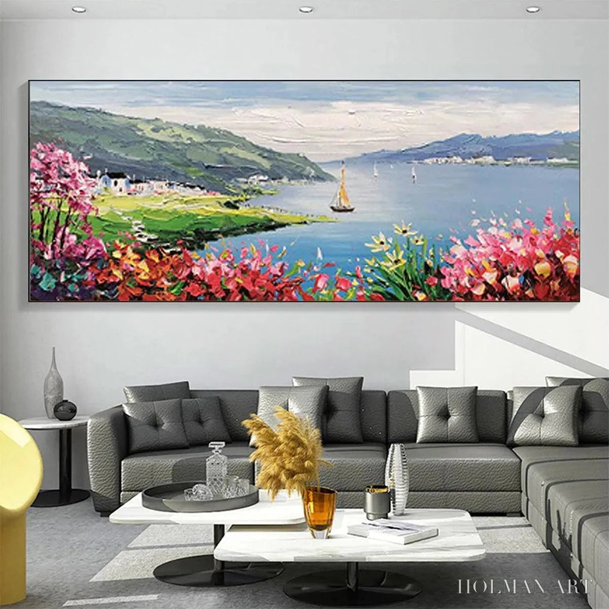 HOLMAN ART Seaside Charm – Impressionist Coastal Landscape Painting - image 6