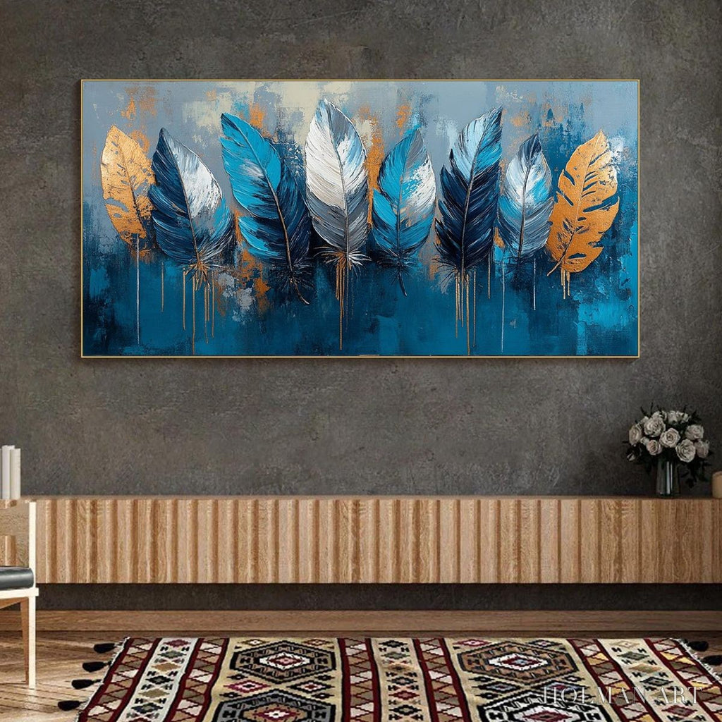 HOLMAN ART Ethereal Feathers – Textured Still Life Oil Painting - image 6