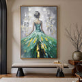 HOLMAN ART Ready to Ship | Emerald Grace – Elegant Green Dress Art - image 1
