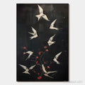 HOLMAN ART Dancing in the Dark – Beaded Birds and Blossoms Artwork - image 1