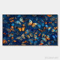 HOLMAN ART Blue Morpho Waltz – Blue & Gold Butterfly Oil Painting on Canvas - image 1