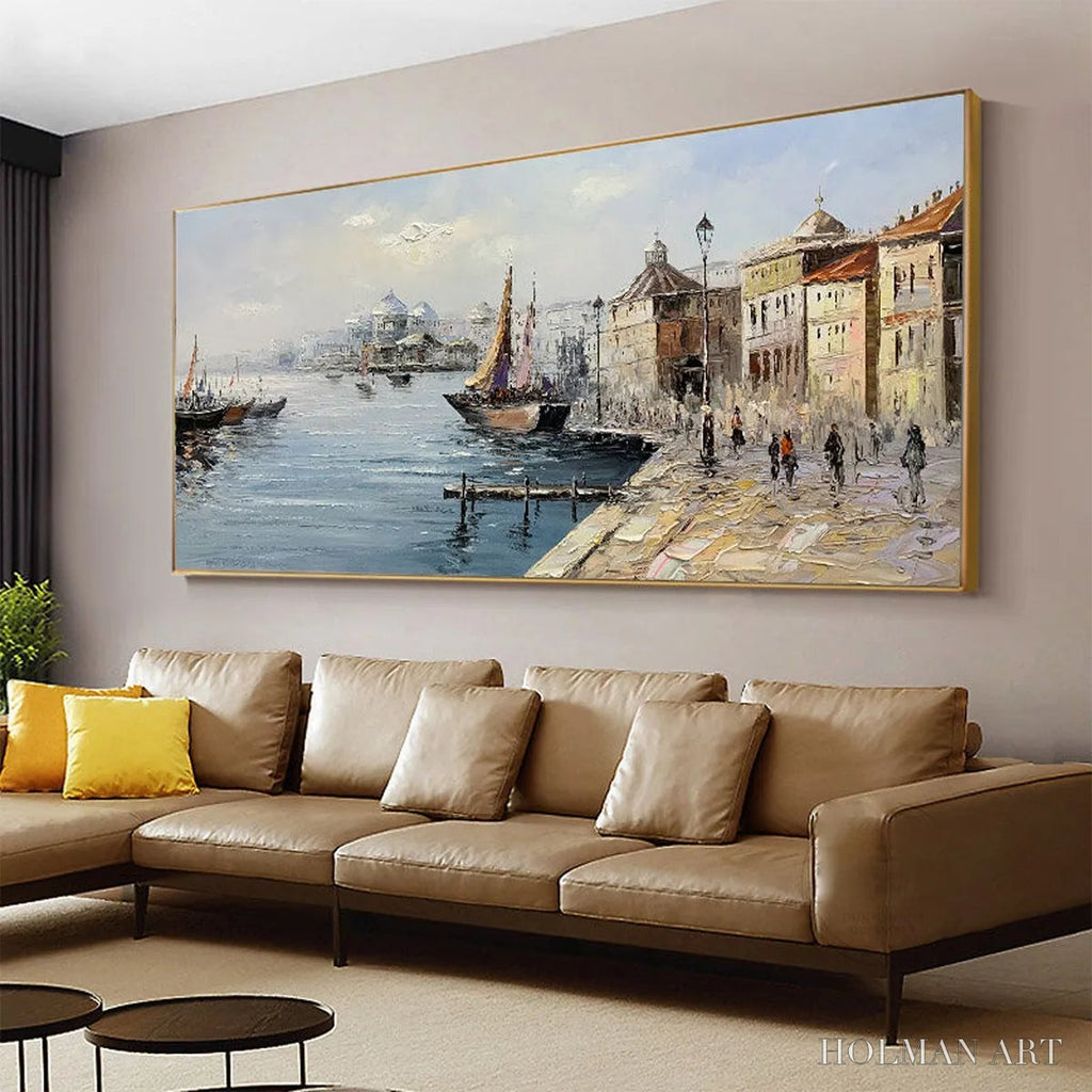 HOLMAN ART Venetian Serenade – Panoramic Cityscape Oil Painting of Venice - image 2