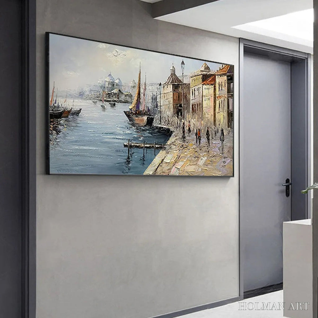 HOLMAN ART Venetian Serenade – Panoramic Cityscape Oil Painting of Venice - image 5