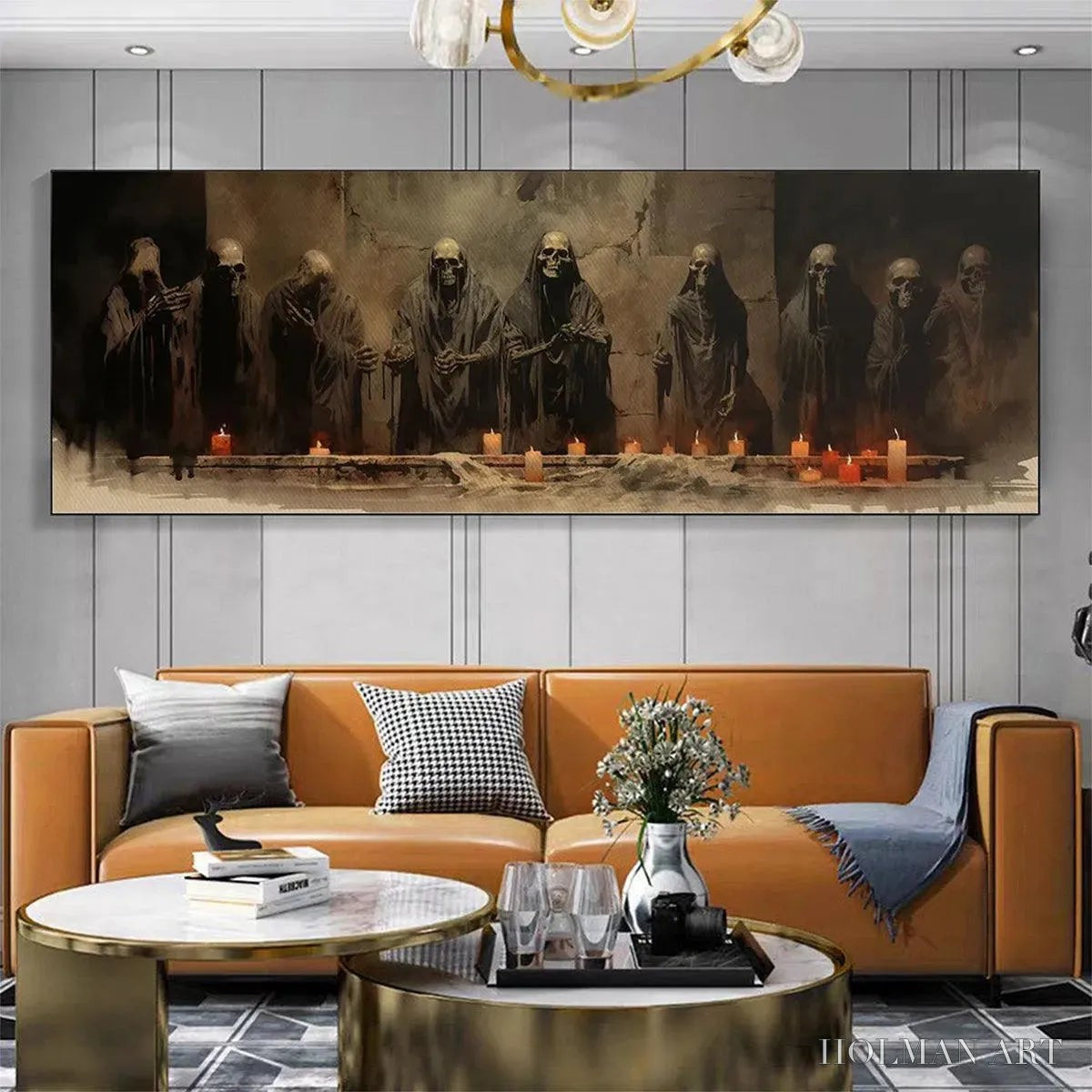 HOLMAN ART the Last Supper – Dark Art, Gothic Decor, Panoramic - image 2