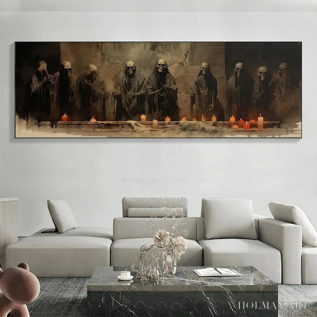 HOLMAN ART the Last Supper – Dark Art, Gothic Decor, Panoramic - image 4