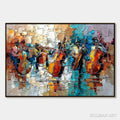 HOLMAN ART Street Symphony – Textured Impasto Painting of a Musical Quartet - image 1
