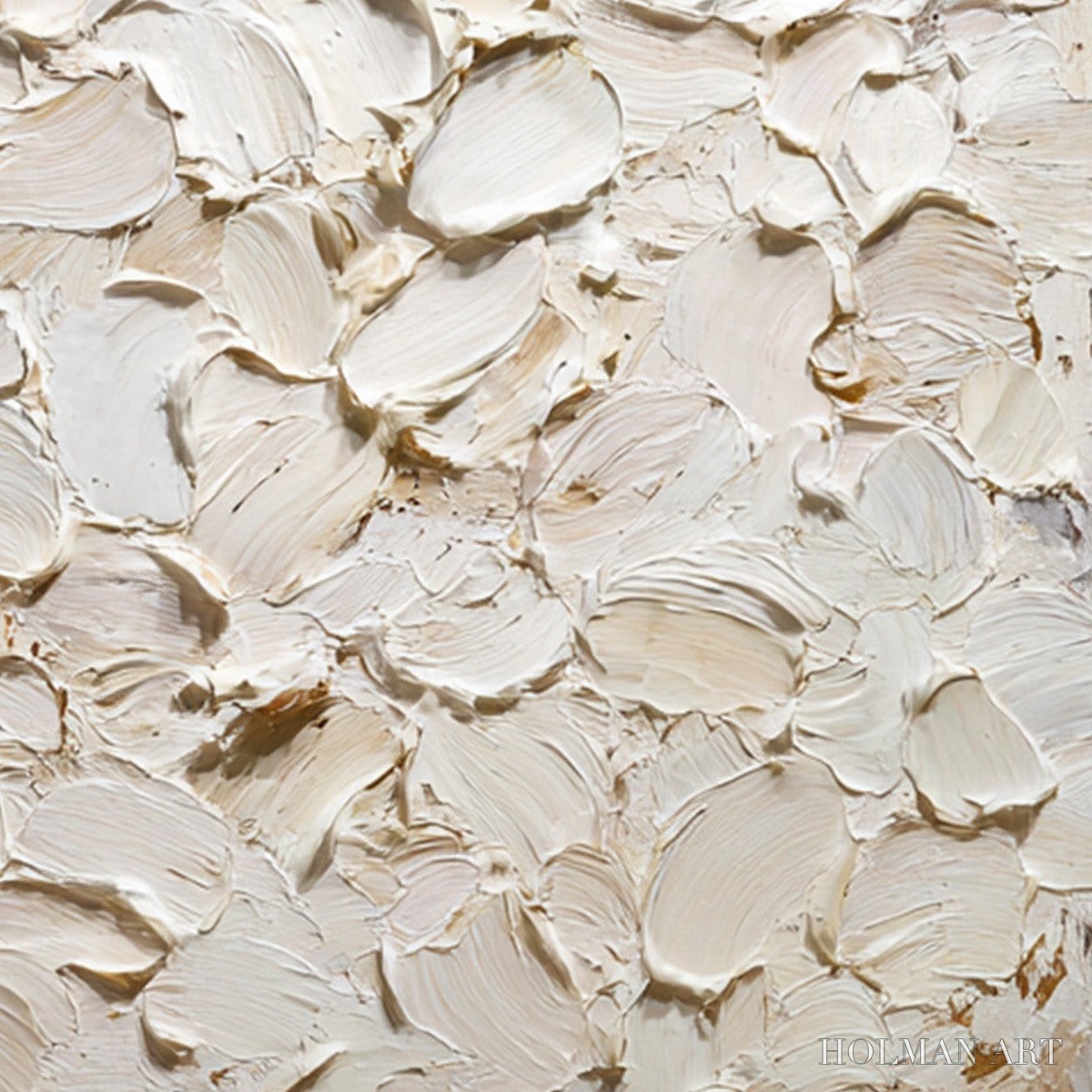 HOLMAN ART Alabaster Petals – Textured Wabi Sabi Abstract Impasto Painting - image 3