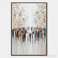 HOLMAN ART Echoes of Faith – Textured Abstract Painting of a Spiritual Gathering - image 1