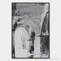 HOLMAN ART Echoes of the Arcade – Monochrome Abstract Architectural Painting - image 1