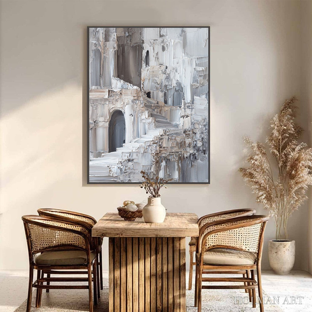 HOLMAN ART Echoes of Stone – Textured Impasto Architectural Painting - image 4