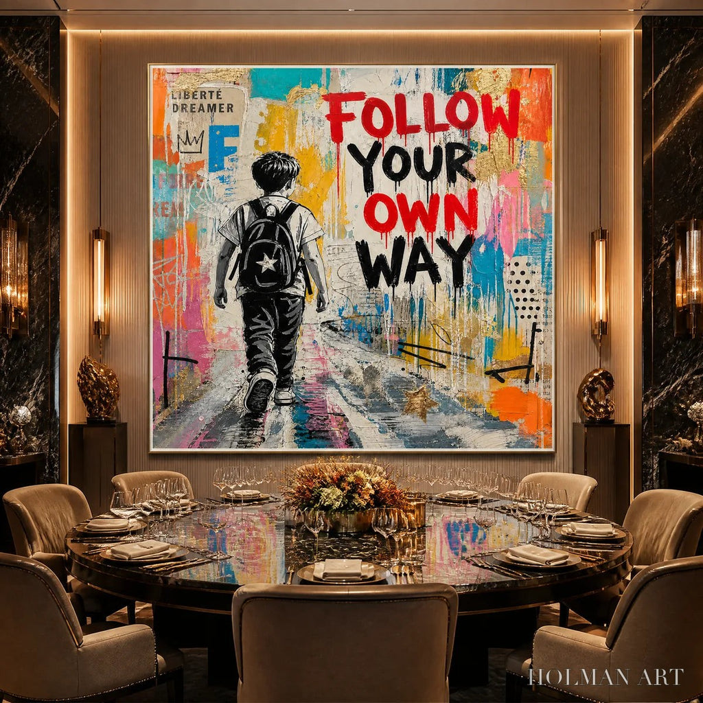 HOLMAN ART City Courage – Urban Pop Art Inspirational Painting - image 2