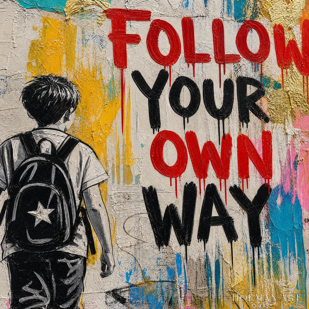 HOLMAN ART City Courage – Urban Pop Art Inspirational Painting - image 3
