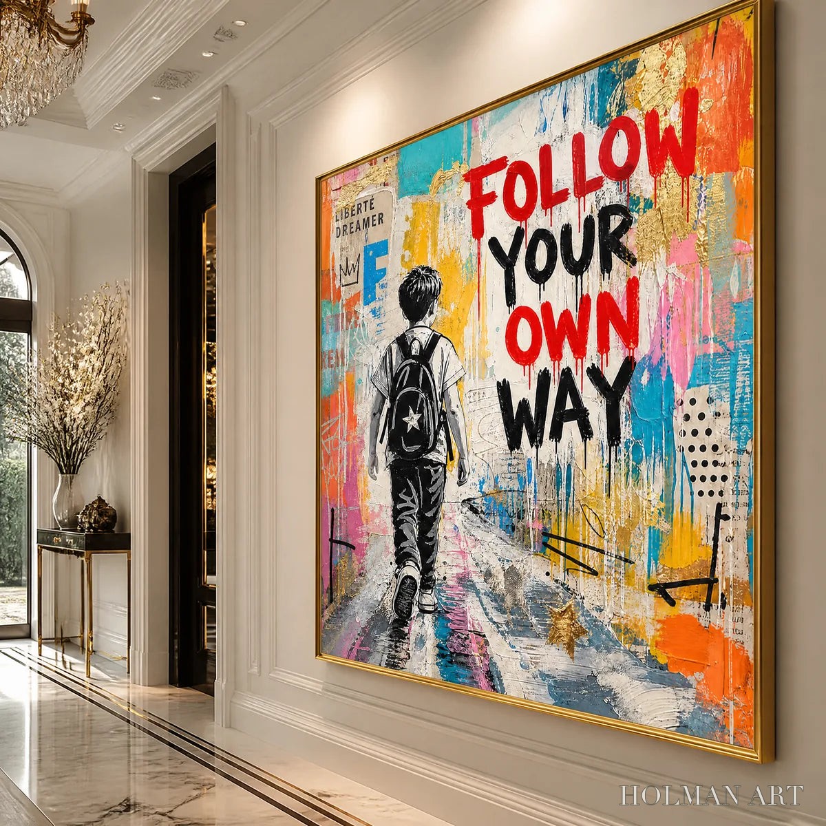 HOLMAN ART City Courage – Urban Pop Art Inspirational Painting - image 4