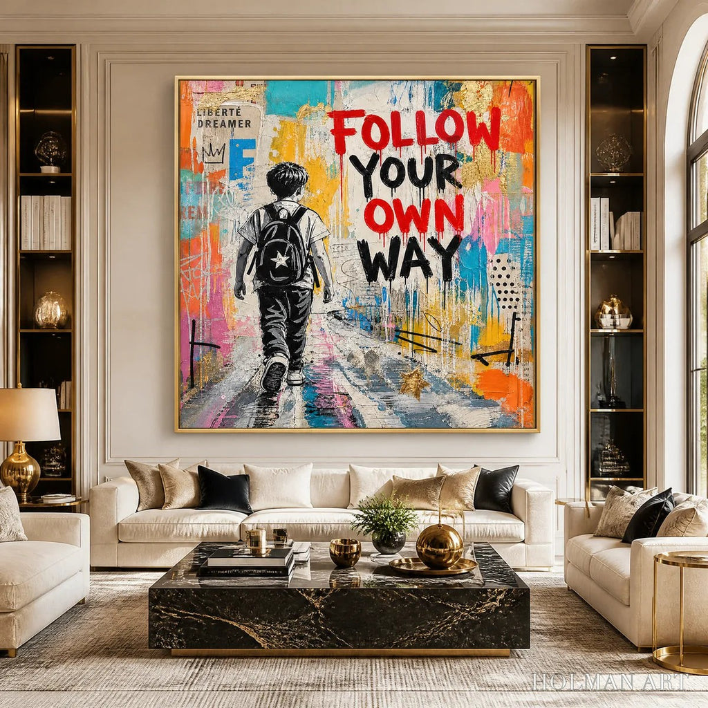 HOLMAN ART City Courage – Urban Pop Art Inspirational Painting - image 5