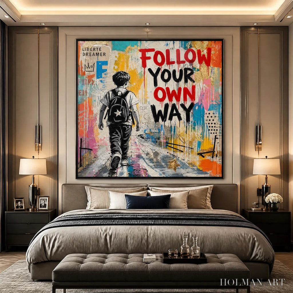 HOLMAN ART City Courage – Urban Pop Art Inspirational Painting - image 6